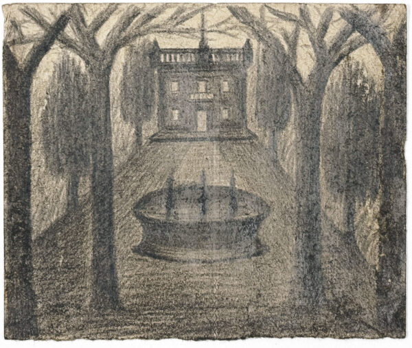 ANONYME ESG. Sans titre. Vers 1940. Mine de plomb sur carton. 9,8 x 11,5 cm