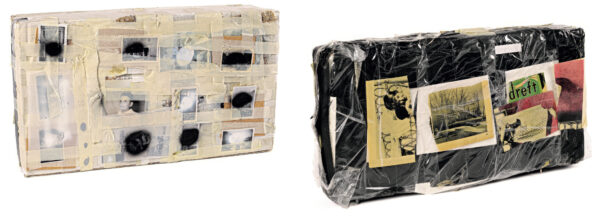 ARIMONT Rita. Sans titre. 2005. Techniques mixtes sur carton. 49 × 26 × 7,5.
