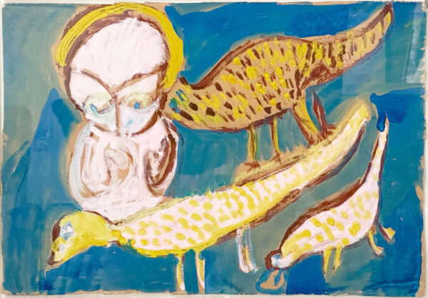 WNEK Maria. Gouache sur papier. 30 x 41 cm