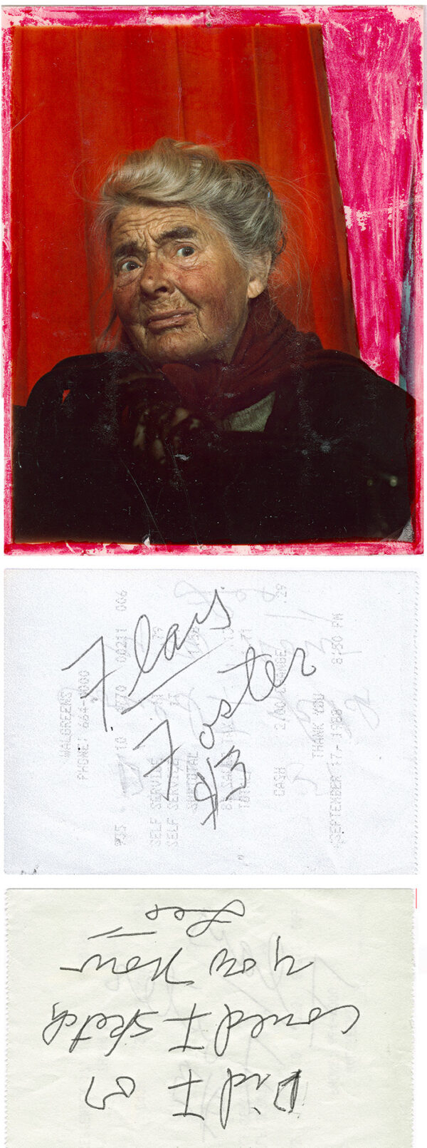GODIE Lee. Sans titre s.d.. Tirage argentique couleur d’époque (photomaton), rehaussé à l’encre papier joint portant l’inscription Did I or Could I Sketch you Now, Lee. 11,5 × 9 cm