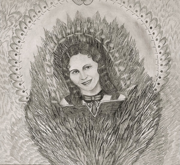 RATZINGEROVA Miloslava. Sans titre. Vers 1940. Mine de plomb sur papier. 42 × 62,5 cm.