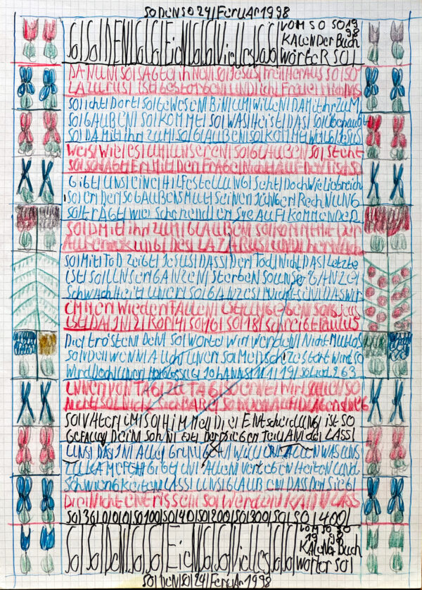 MORF Jakob. Sans titre. Entre 2015 et 2020. Feutre, stylo-bille et crayon de couleur sur papier. 30 × 21 cm.