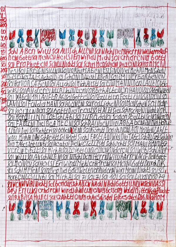 MORF Jakob. Sans titre. Entre 2015 et 2020. Feutre, stylo-bille et crayon de couleur sur papier. 30 × 21 cm.